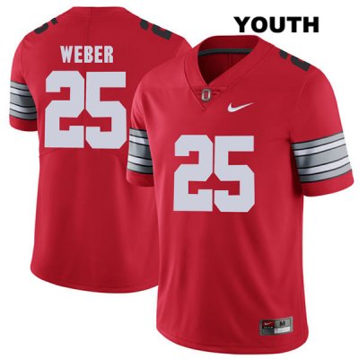 Youth NCAA Ohio State Buckeyes Mike Weber #25 College Stitched 2018 Spring Game Authentic Nike Red Football Jersey NX20M44IN
